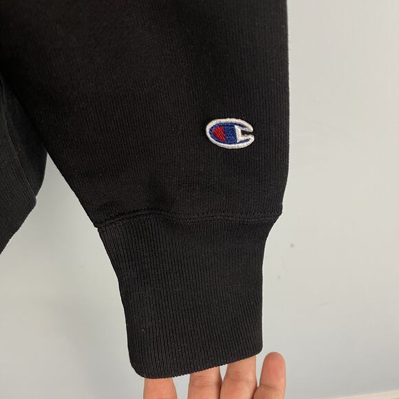 Champion Women's XS Reverse Weave Heavyweight Hoodie Sweatshirt Black - Picture 6 of 11